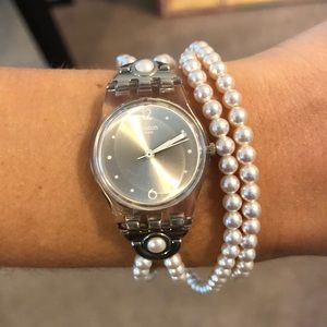SWATCH pearl wrap watch